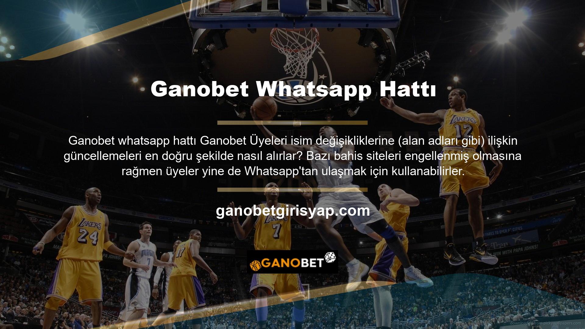 Ganobet Whatsapp mesajlaşma platformu, canlı maç bahislerine ve bahis sitesinde yayınlanan maçlara erişim sağlar